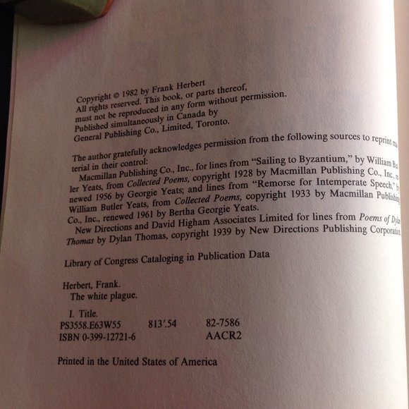 The White Plague by Frank Herbert - Picture 3 of 3